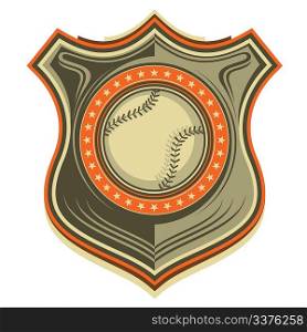 Illustrated retro baseball crest