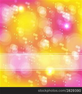 Illustration abstract background with bokeh effect - vector