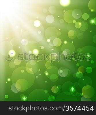 Illustration abstract background with bokeh effect - vector