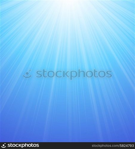 . Illustration Abstract Blue Sky Background Sun Sunburst Vibrant - vector