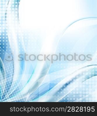 Illustration abstract blue techno background - vector