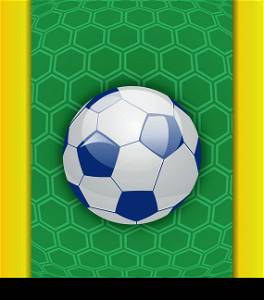Illustration abstract brazilian background with ball - vector
