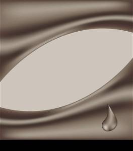 Illustration abstract chocolate wavy background with drop - vector