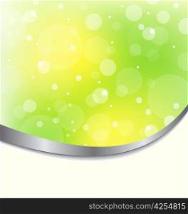 Illustration abstract eco background light green - vector