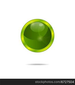 Illustration abstract eco green bubble isolated - vector