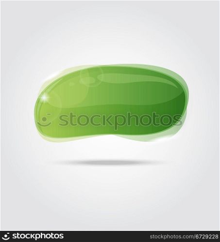 Illustration abstract glossy speech bubble isolated - vector