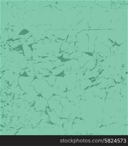 Illustration Abstract Grunge Background, Green Texture - Vector