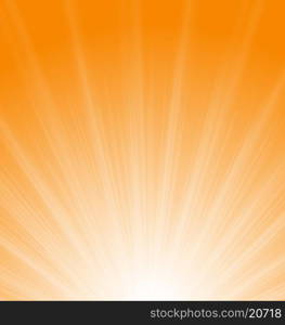 . Illustration Abstract Orange Background Sun Rays Vibrant - vector