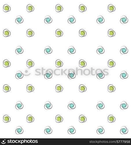 Illustration Abstract Seamless Texture with Colorful Objects, Geometric Pattern - Vector