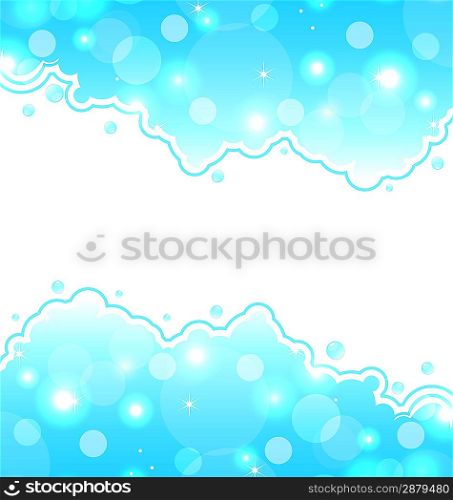 Illustration abstract water card, sea wallpaper - vector