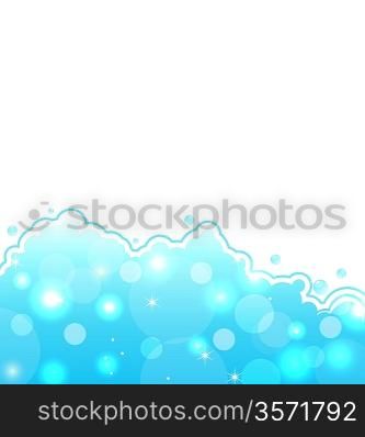 Illustration abstract water card, sea wallpaper - vector