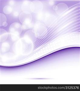 Illustration abstract wavy purple background for design - vector