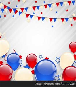 Illustration american background for Independence Day - vector