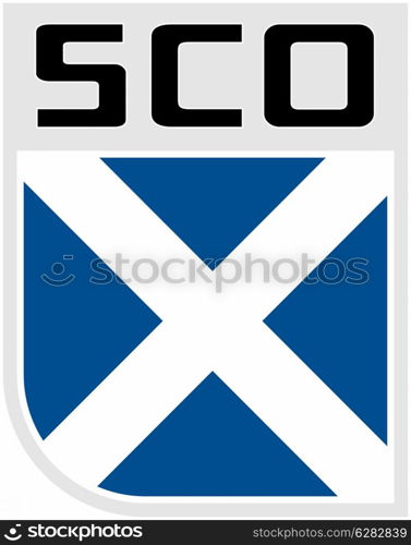 Illustration an icon of the Flag of Scotland. Flag of Scotland icon