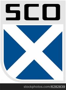 Illustration an icon of the Flag of Scotland. Flag of Scotland icon