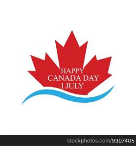 Illustration Anniversary celebration Canada day in maple leaf flag background with Travel landmarks architecture of Canada in Toronto and Ontario, in paper art, paper cut style. Vector illustration