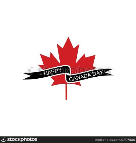 Illustration Anniversary celebration Canada day in maple leaf flag background with Travel landmarks architecture of Canada in Toronto and Ontario, in paper art, paper cut style. Vector illustration