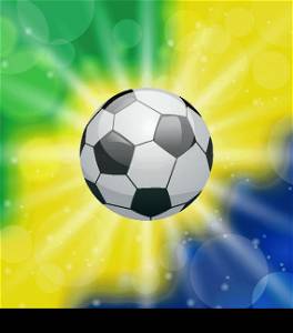 Illustration background with soccer ball, for Brazil 2014 - vector
