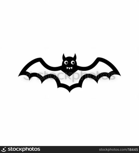 Illustration bat icon isolated on white background - vector