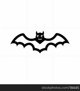 Illustration bat icon isolated on white background - vector