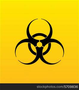 Illustration bio hazard sign, danger symbol warning - vector