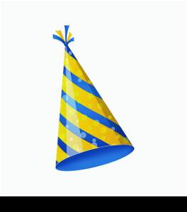 Illustration birthday hat isolated on white background - vector