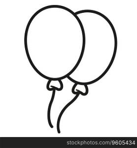 Illustration black and white balloon