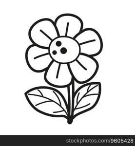 illustration black and white flower