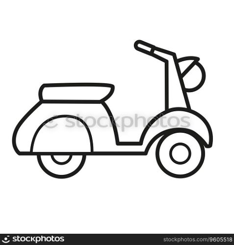 Illustration black and white motorcycle