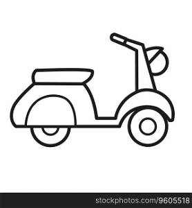 Illustration black and white motorcycle