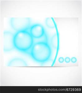 Illustration business card with transparent circles isolated - vector