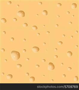 Illustration cheese texture with holes - vector