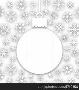 Illustration Christmas paper composition, unusual greeting card - vector