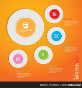 illustration circle vector of Abstract business infographic background