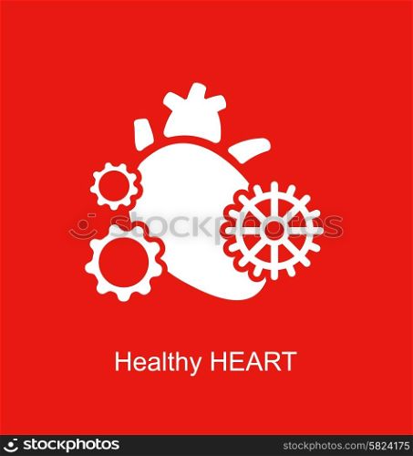 Illustration Concept of Heart as Perpetuum Mobile, Medical Logo - Vector Illustration Concept of Heart as Perpetuum Mobile, Medical Logo - Vector