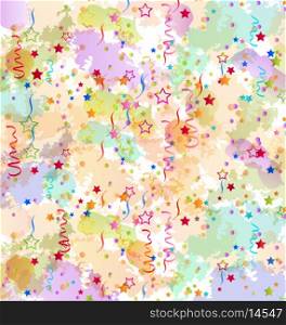 Illustration confetti holiday background, grunge colorful backdrop - vector