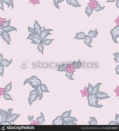 Illustration cute flower vintage seamless background - vector
