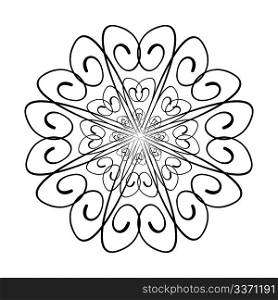 Illustration decorative pattern swirl for design - vector