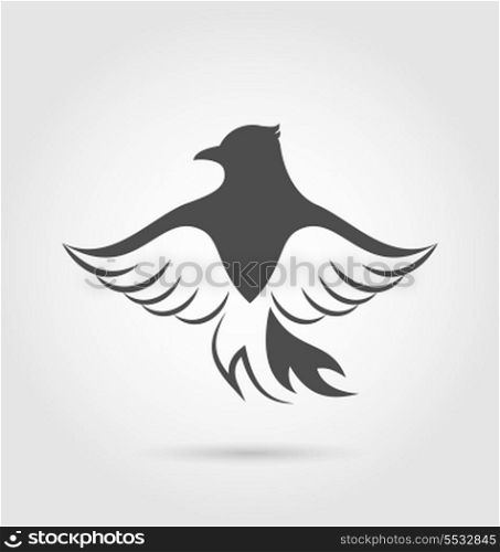 Illustration eagle symbol isolated on white background - vector