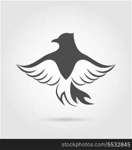 Illustration eagle symbol isolated on white background - vector