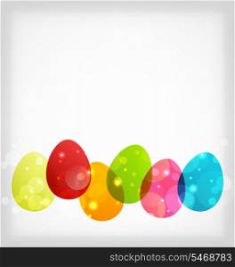 Illustration Easter colorful eggs with space for your text - vector