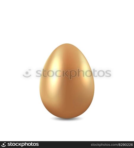 Illustration Easter golden egg isolated on white background - vector