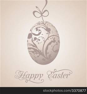 Illustration Easter paschal grunge egg - vector