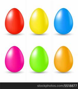 Illustration Easter set paschal eggs isolated on white background - vector
