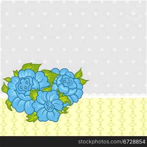 Illustration elegance card with flowers - vector