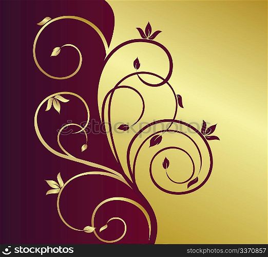 Illustration floral background card for design - vector