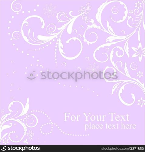 Illustration floral background card for design - vector