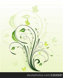 Illustration floral background for design card - vector