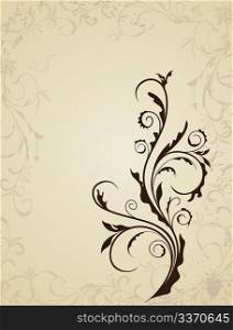 Illustration floral background for design card - vector