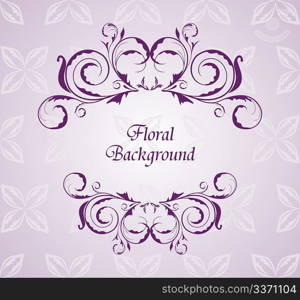 Illustration floral background for design wedding card - vector